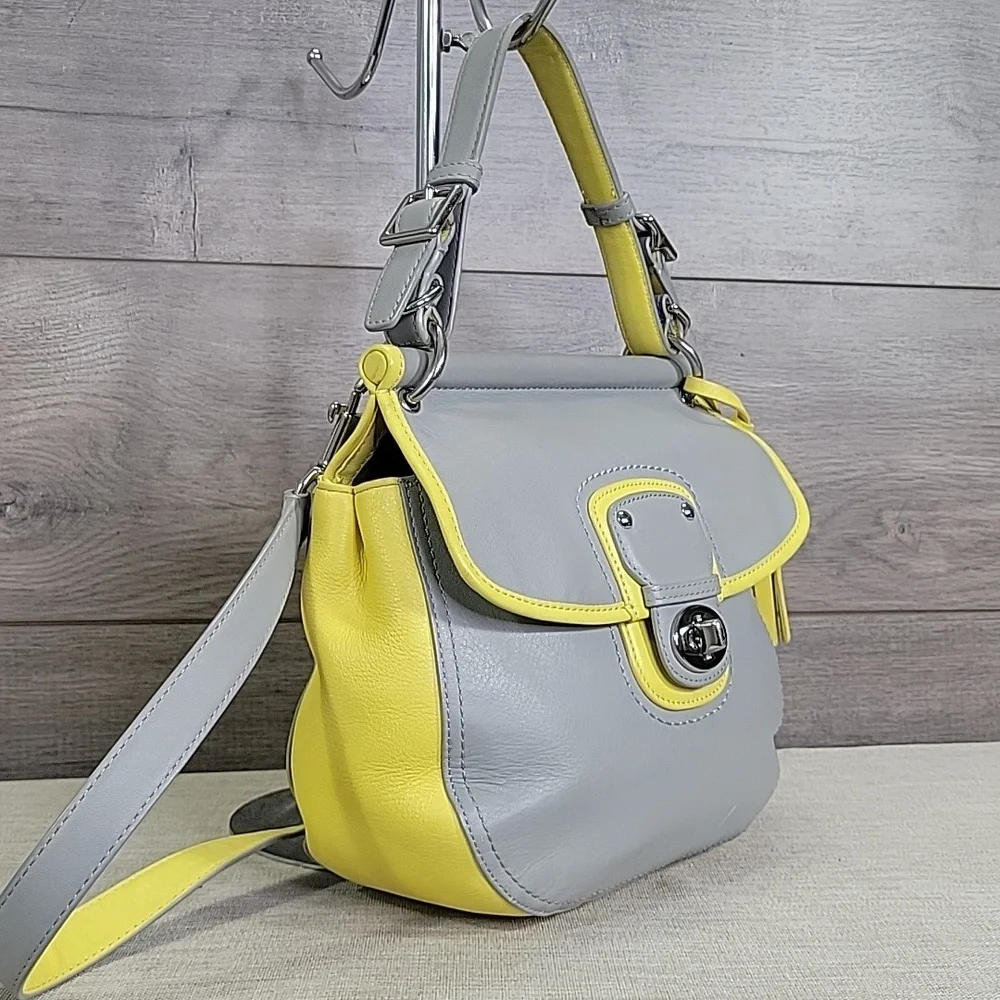 Coach Gray and Yellow Crossbody Bag - Picture 3 of 14